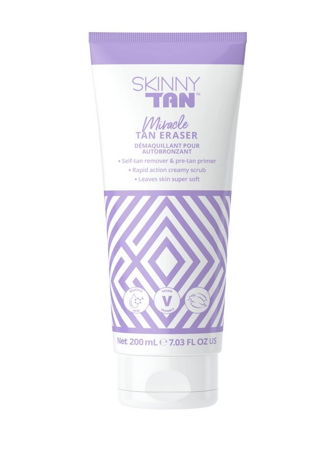 Skinny Tan Self-Tan Eraser - Manual and Chemical Exfoliation - Jelly-Like Texture - Removes Old Tan, Corrects Mistakes, and Exfoliates Skin - Brightens and Smoothes Your Epidermis - 7.03 oz Cream