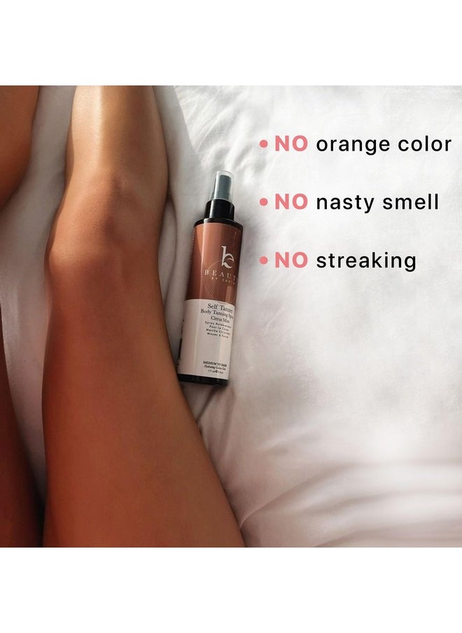 Self Tanner Spray - USA Made with Natural & Organic Ingredients, Fast Drying Spray Tan for Pale Skin, Non Toxic Gradual Tanning Spray, Sunless Tanning Water for Women & Men, Fair to Medium