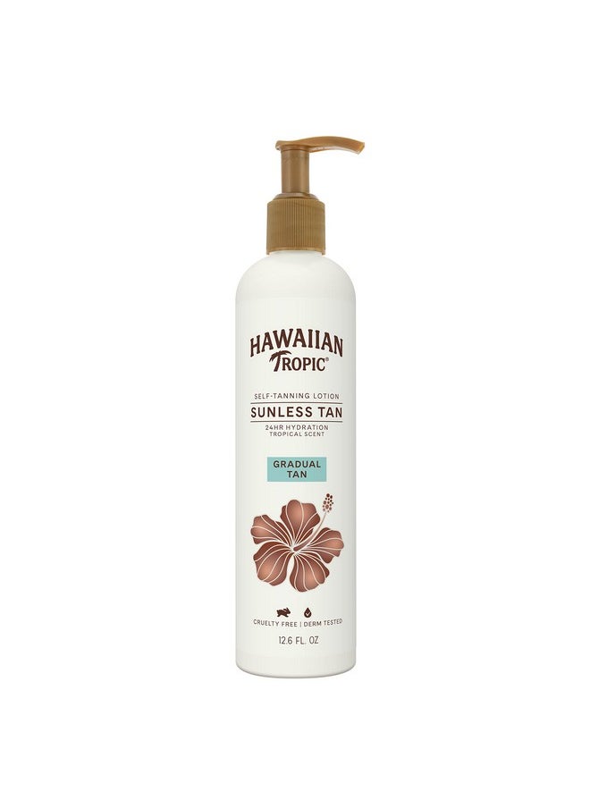 Hawaiian Tropic Sunless Tan Gradual Tanning Lotion, 12.6oz | Gradual Tan Self Tanning Lotion, Sunless Tanner, Hawaiian Tropic Tanning Lotion, 12.6oz