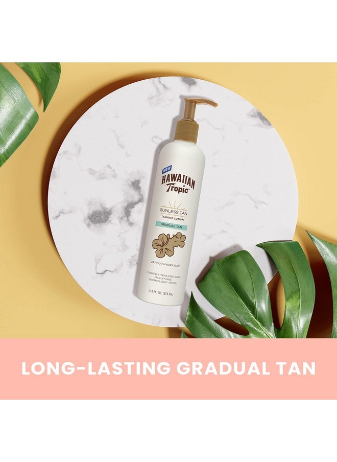 Hawaiian Tropic Sunless Tan Gradual Tanning Lotion, 12.6oz | Gradual Tan Self Tanning Lotion, Sunless Tanner, Hawaiian Tropic Tanning Lotion, 12.6oz
