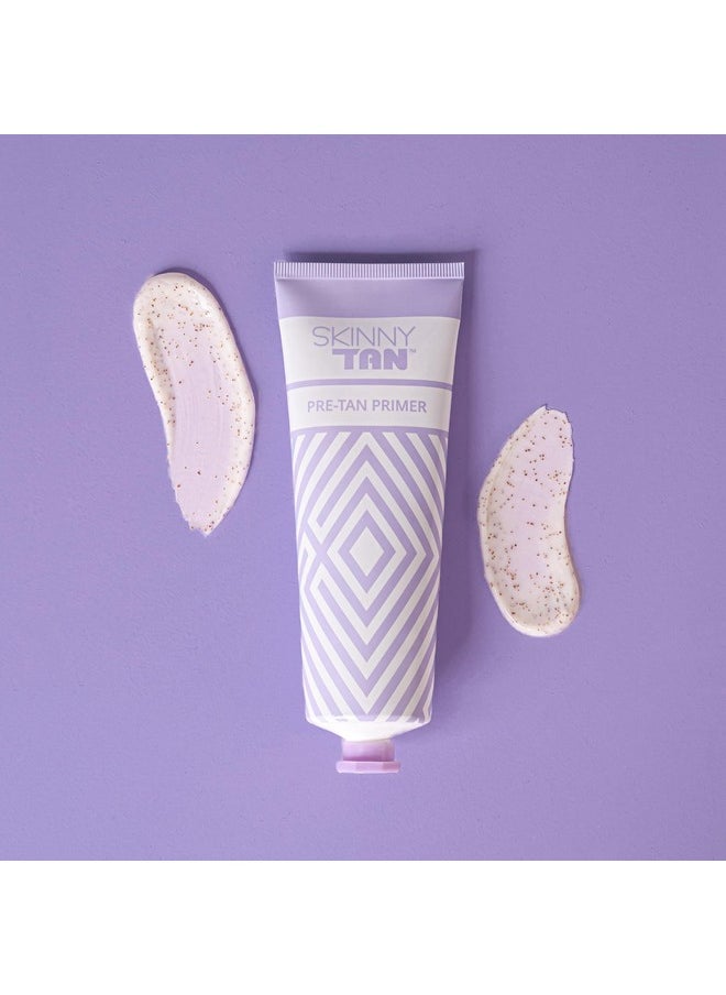 SkinnyTan Pre-Tan Primer - Skin Exfoliator for Body - Natural Skin Exfoliant - Gentle Apricot Seed Powder - Leaves Skin Brighter, Smoother - 4.2 oz