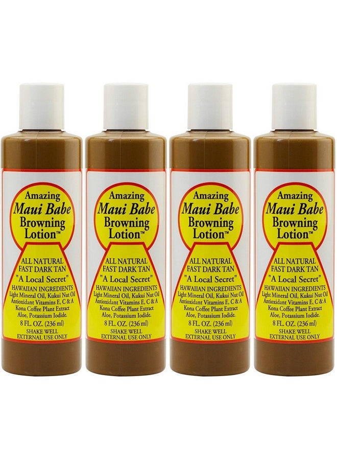 Maui Babe Browning Lotion 8 Ounces (Pack of 4)