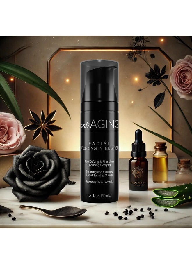 Onyx Anti-Aging Face Tanning Lotion for Tanning Beds - Hydrating Indoor Tanning Bed Lotion with TanTouch, Intense Tanning Moisturizer, Accelerates Tanning, Anti-Aging Skin Protection, 1.7 fl oz