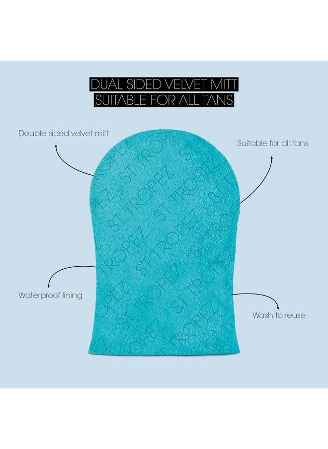 St.Tropez Double-Sided Luxe Velvet Applicator Mitt, Soft Self Tanning Mitt for a Flawless Finish, Waterproof Tanning Mitt for a Smooth and Even Self Tan, Ultimate Mitt for Self Tanner, 1 ct