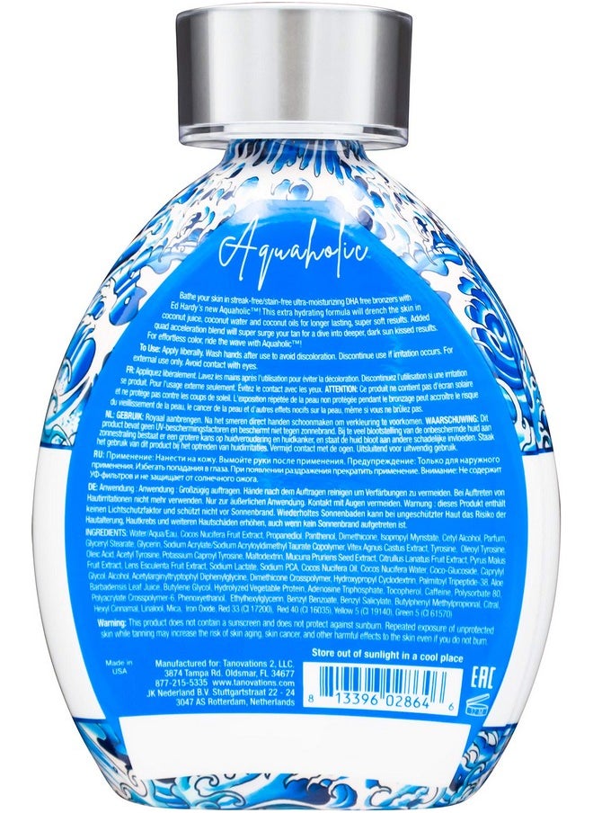 Ed Hardy Tanning Aquaholic - Coconut Surge Natural Bronzer Tanning Lotion 13.5 oz.