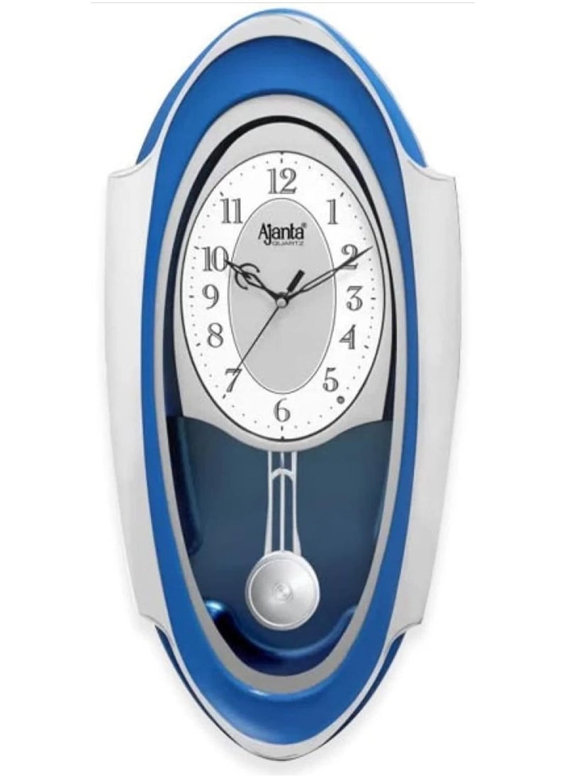 Ajanta Musical and Pendulum Clock (Blue, 1627), 50.7 cm x 24.9 cm x 7.6 cm