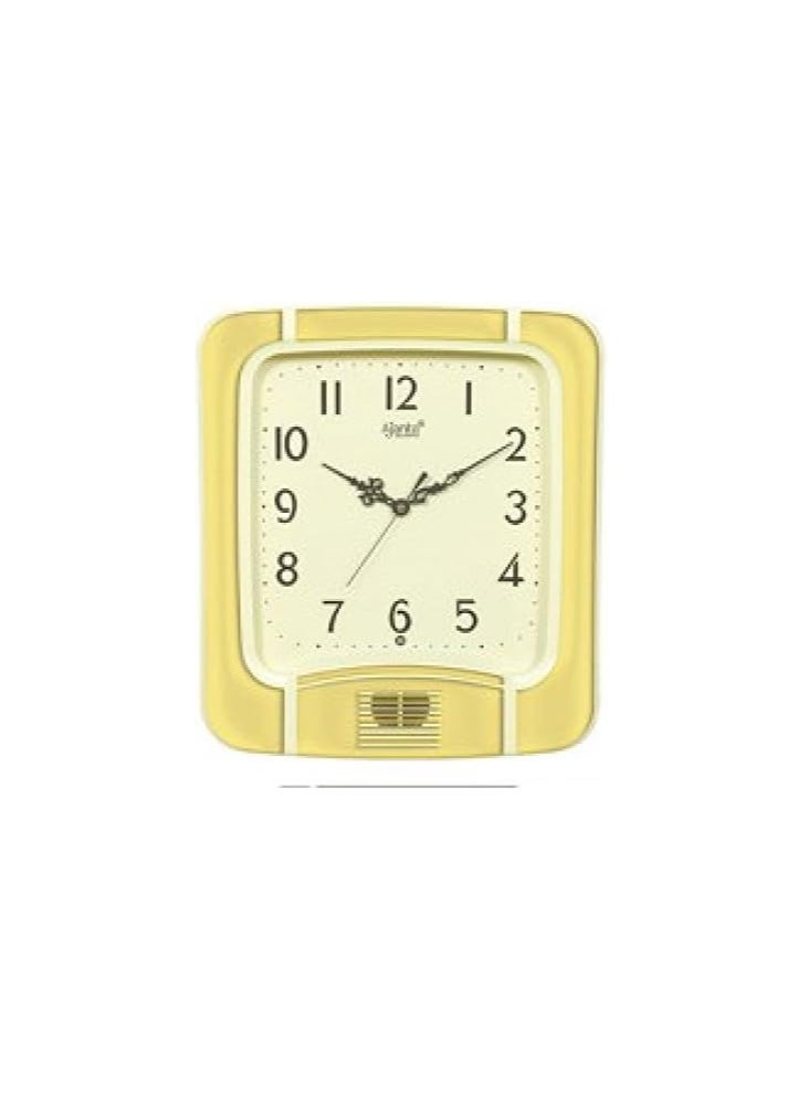 Ajanta Plain Musical Clock White 797