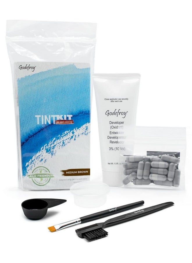 Godefroy Hair Color Tint Kit, Medium Brown, 20 Applications