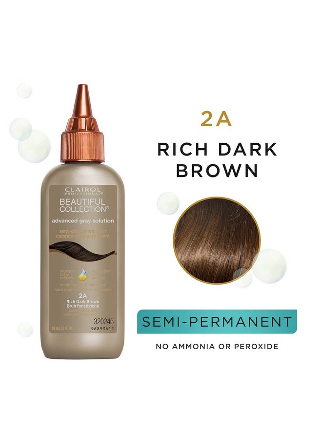 Clairol Professional Beautiful Advanced Gray Solutions 2a Rich Dark Brown, 3 oz