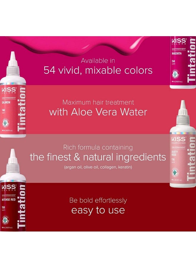 Kiss Tintation Semi-Permanent Hair Color 5 Ounce (Crimson (2 Pack))