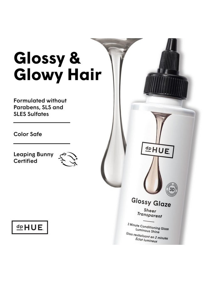 dpHUE Glossy Glaze, Sheer - 4 fl oz - In-Shower Conditioning Glaze for Luminous Shine - Paraben, SLS & SLES Sulfate Free - Leaping Bunny Certified