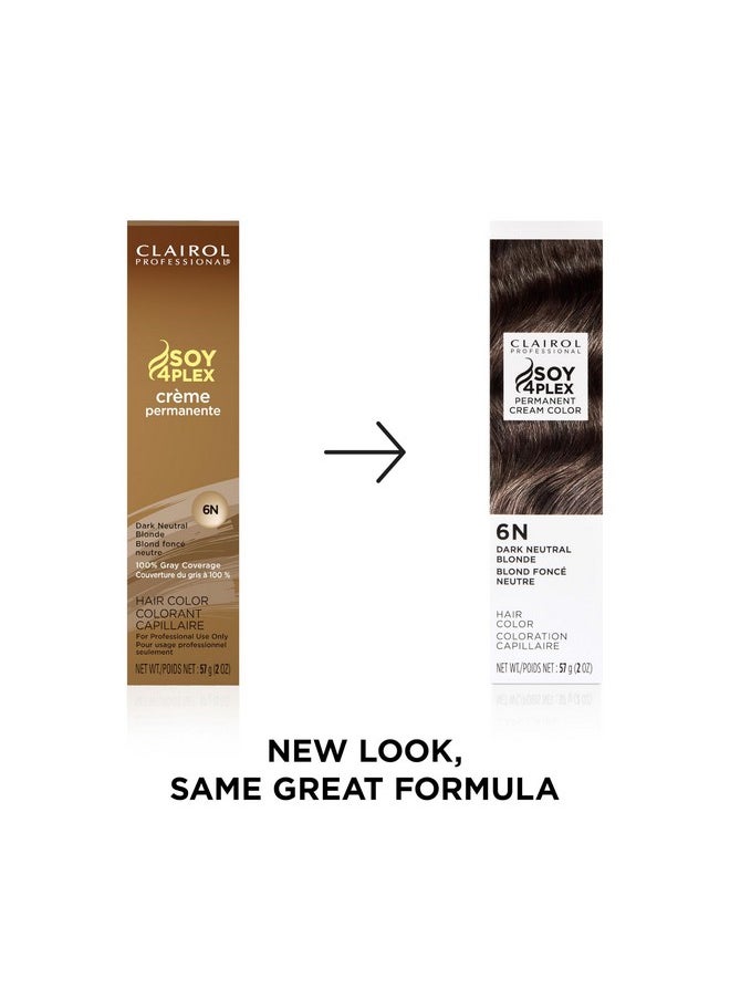 Clairol Professional Permanent Crème, 6n Dark Neutral Blonde, 2 oz (Pack of 1)