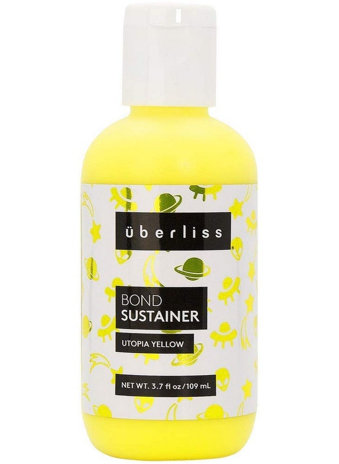 Bond Sustainer Color (Neon Utopia Yellow) 3.7oz Bond - Semi Permanent Direct Dye - Color Depositing Mask - Rebuild Broken Bonds - For Healthy Hair
