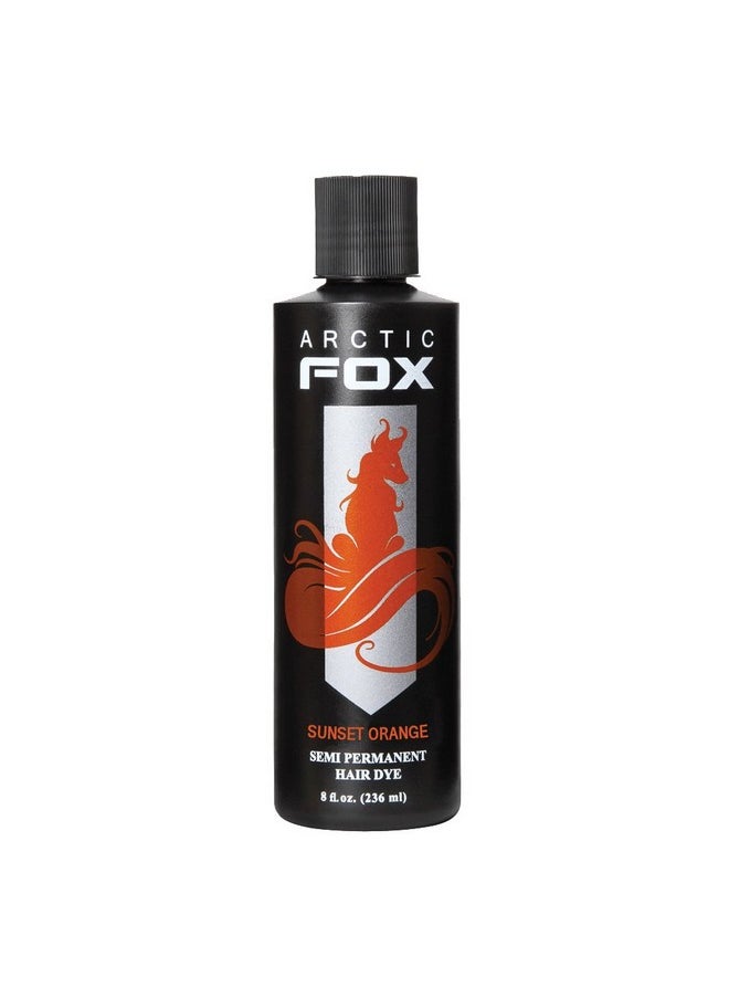 ARCTIC FOX Vegan and Cruelty-Free Semi-Permanent Hair Color Dye (8 Fl Oz, SUNSET ORANGE)