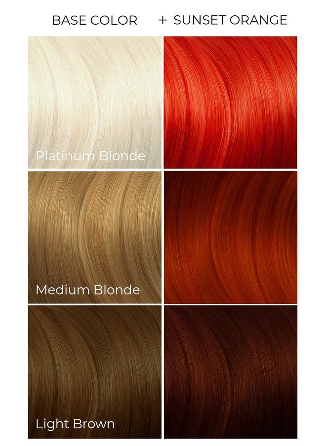 ARCTIC FOX Vegan and Cruelty-Free Semi-Permanent Hair Color Dye (8 Fl Oz, SUNSET ORANGE)