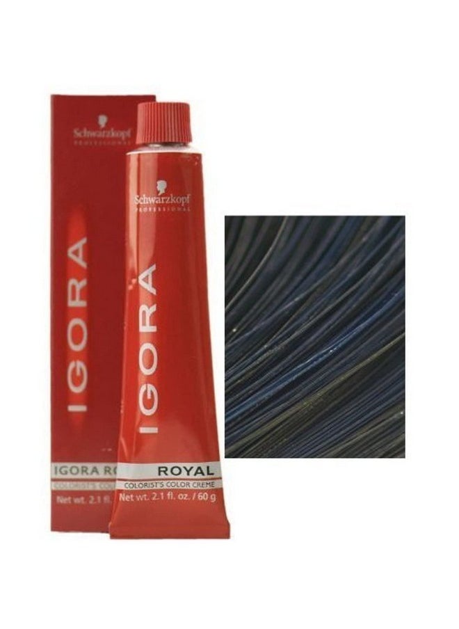 Schwarzkopf Professional Igora Royal Permanent Hair Color, 1-1, Blue Black, 60 Gram