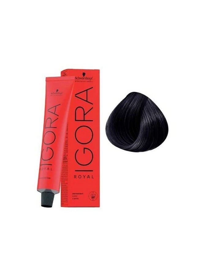 Schwarzkopf Professional Igora Royal Permanent Hair Color, 1-1, Blue Black, 60 Gram