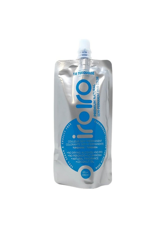 IROIRO Premium Natural Semi-Permanent Hair Color 50 Turquoise (8oz)