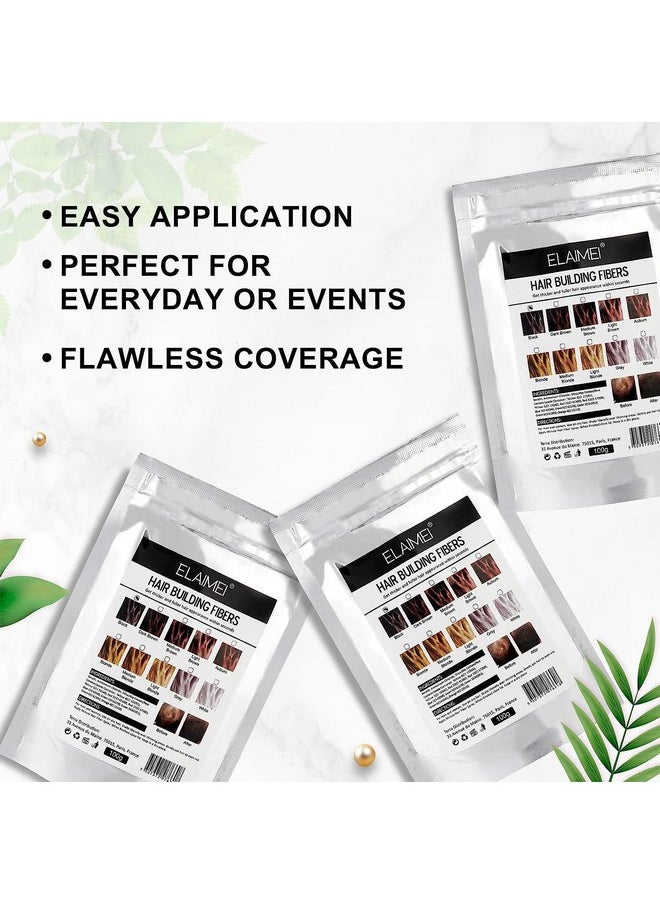 Hair Fibers Spray Refill Powder 100 Grams,Dark Brown,Thinning Fine Hair Loss Concealer,Undetected & Unscented,Refill Exsiting Shaker Bottle
