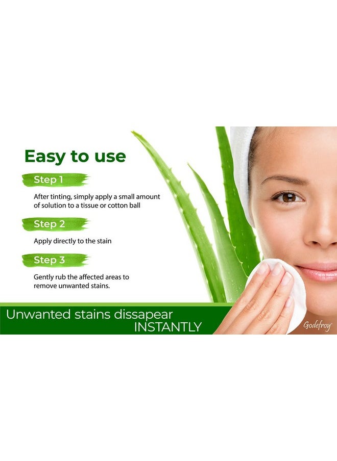 Godefroy Stain Remover For Hair Color, Hair Dye, Eyebrow and Eyelash Enhancer - Remove Unwanted Stains From the Hair or Skin, Infused with Aloe Vera (4 Ounce, 40 Applications)