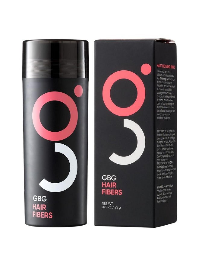 GBG Womens Hair Fibers for Thinning, Fine Hair & Bald Spots, Dark Brown - Hair Thickening Fibers for Instantly Thick in 30 Seconds, Touch Up and Thickener for Women & Men 25g - Cruelty Free