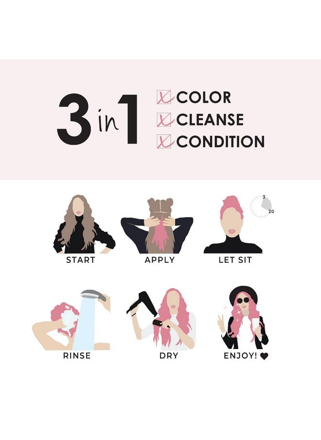 Keracolor Clenditioner for Brunettes ROSE GOLD Hair Dye - Semi Permanent Hair Color Depositing Conditioner, Cruelty-free, 12 Fl. Oz.