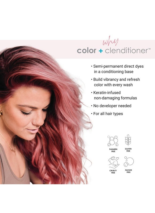 Keracolor Clenditioner for Brunettes ROSE GOLD Hair Dye - Semi Permanent Hair Color Depositing Conditioner, Cruelty-free, 12 Fl. Oz.