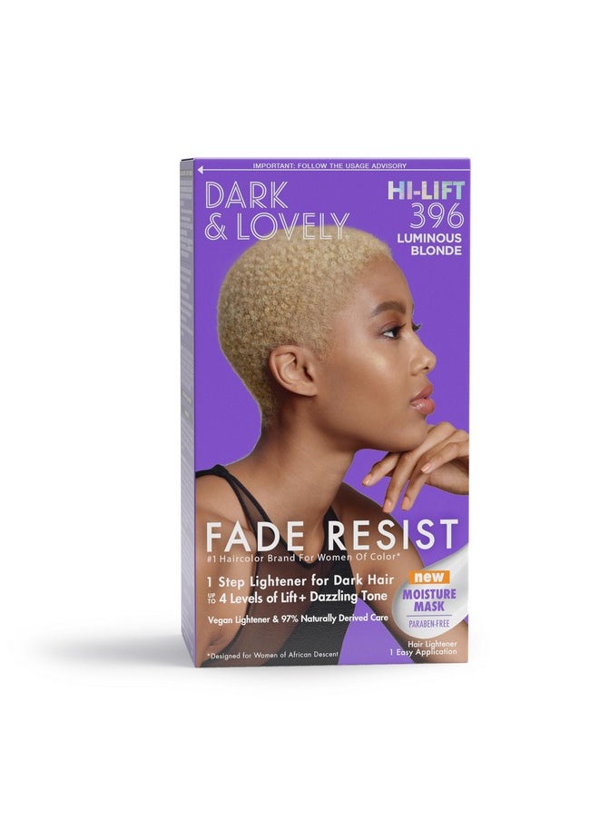 SoftSheen-Carson Dark and Lovely Fade Resist Rich Conditioning Hair Color, Permanent Hair Color, Up To 100 percent Gray Coverage, Brilliant Shine with Argan Oil and Vitamin E, Luminous Blonde, 2 Count