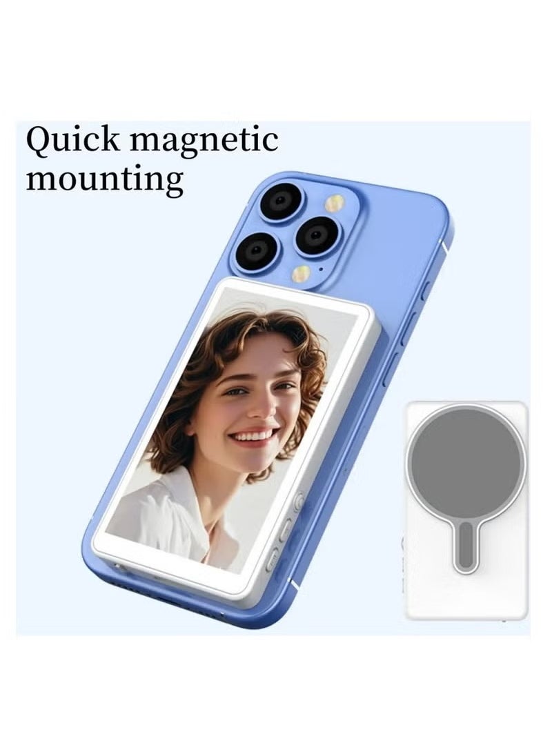 Mag Selfie Display with Real Time Bluetooth Camera Sync  Wireless Remote Stand for Hands Free Photos & Videos  Instant Preview Screen for Rear Camera Selfies Solo Content Creation for Vlogging Streaming & Travel Photography  Perfect for Influencers & Creators