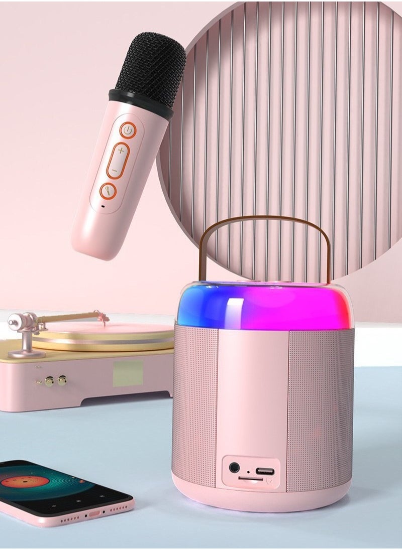 Hot-Selling Bluetooth Speaker with Portable Mini Karaoke Microphone – Kids Singing Machine, Home Use Mini KTV