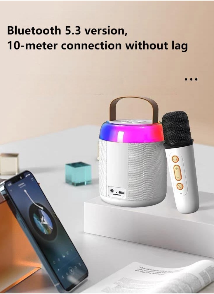 Hot-Selling Bluetooth Speaker with Portable Mini Karaoke Microphone – Kids Singing Machine, Home Use Mini KTV