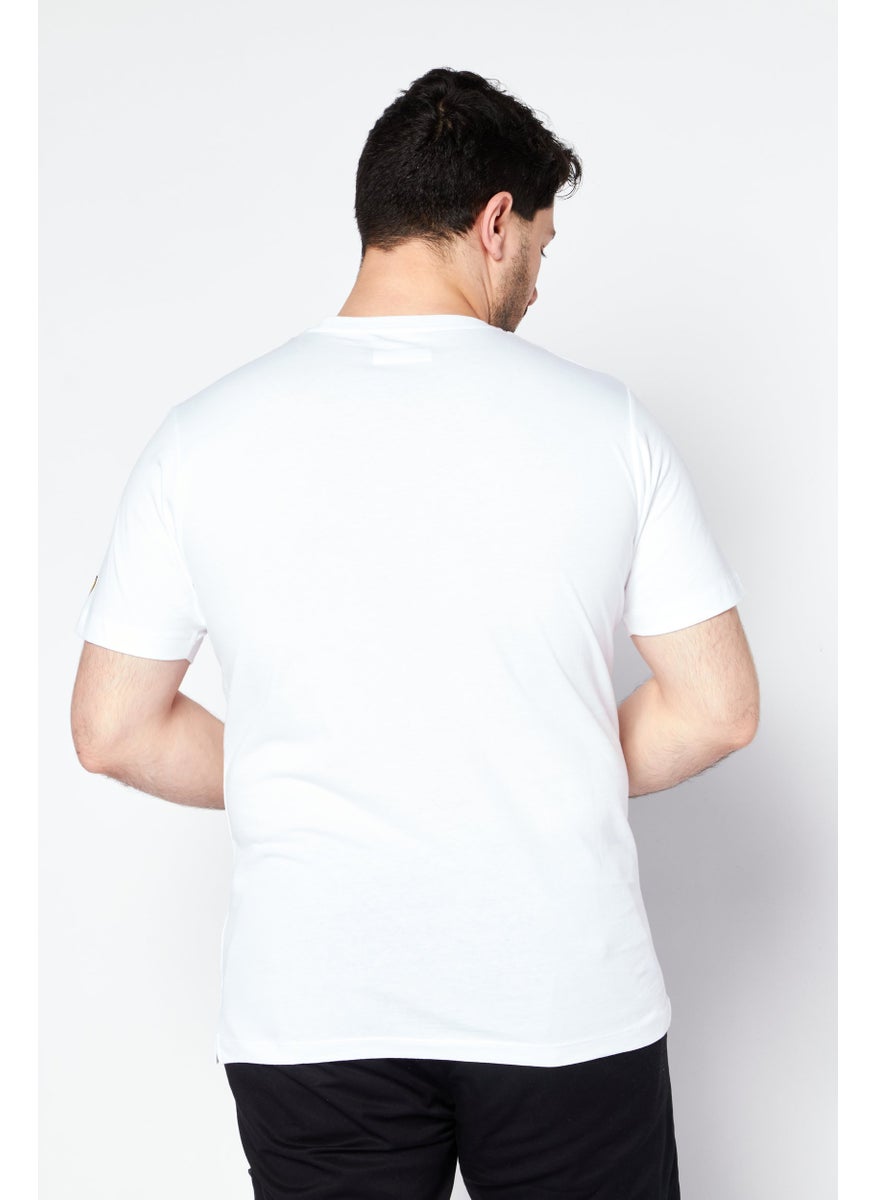 Men Sportswear Fit Short Sleeve Outdoor T-Shirts, White