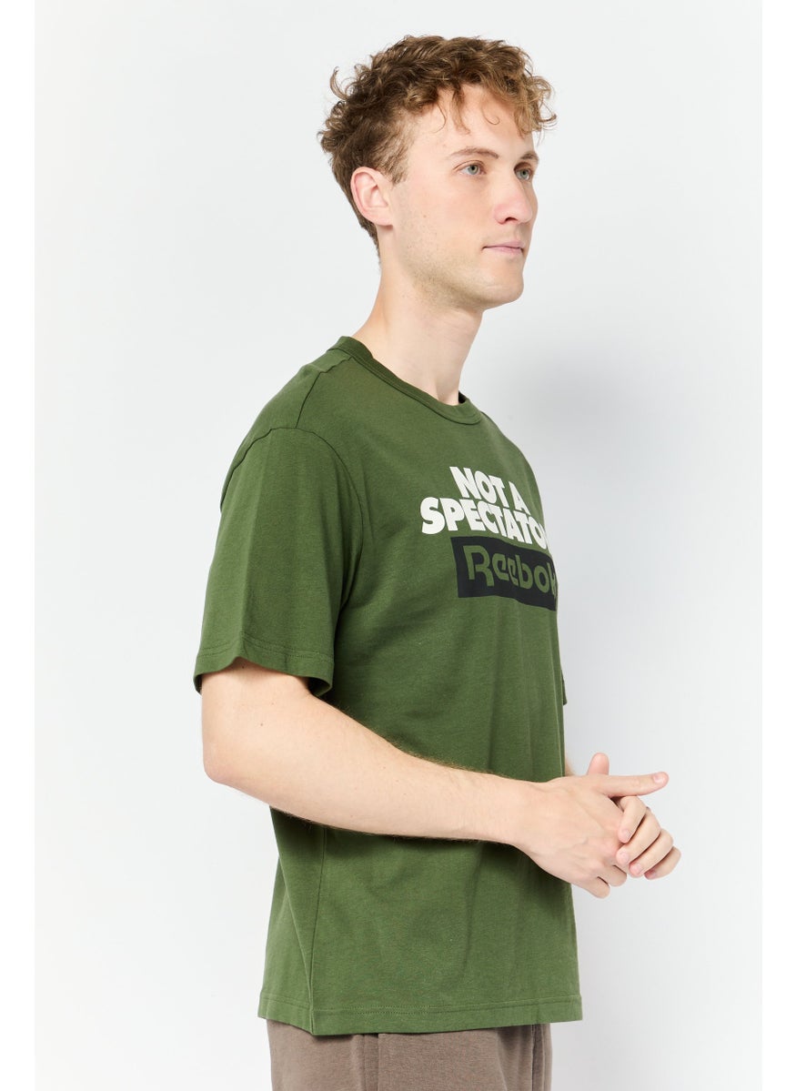 Men Sportswear Fit Short Sleeve Outdoor T-Shirt, Dark Green