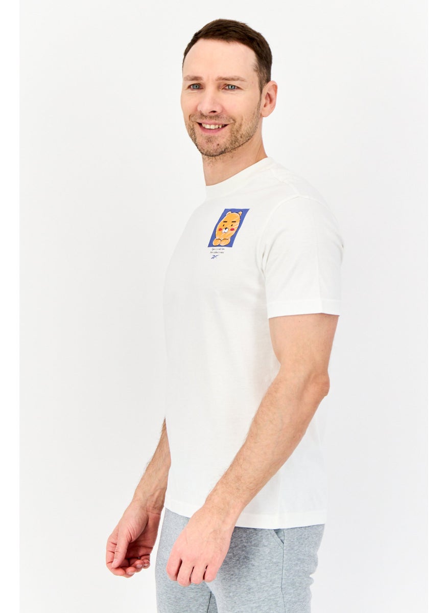 Men Sportswear Fit Short Sleeve Outdoor T-Shirts, Chalk White