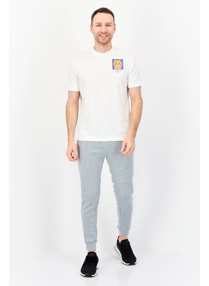 Men Sportswear Fit Short Sleeve Outdoor T-Shirts, Chalk White