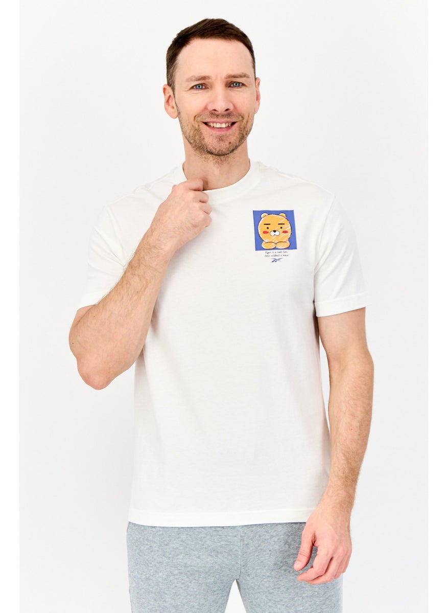 Men Sportswear Fit Short Sleeve Outdoor T-Shirts, Chalk White