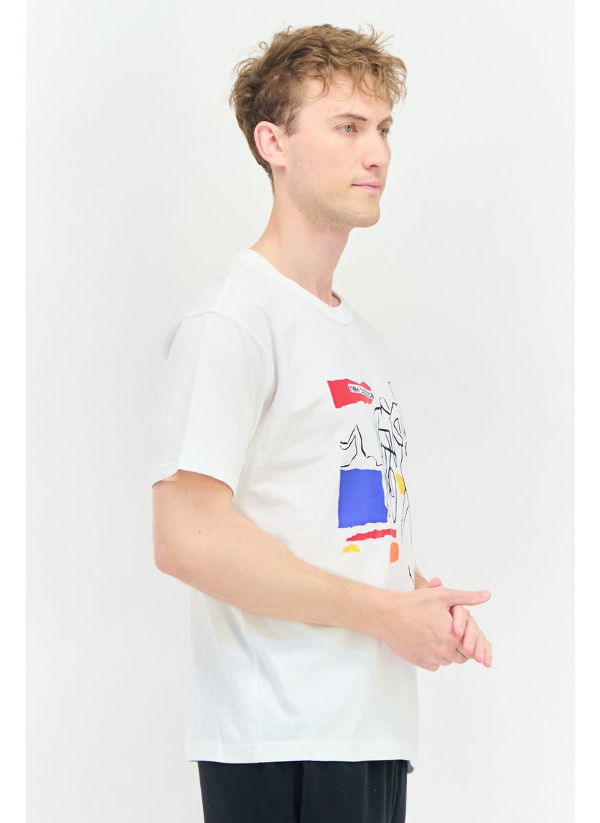 Men Sportswear Fit Short Sleeve Outdoor T Shirt, White