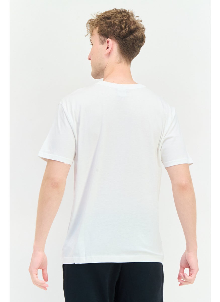 Men Sportswear Fit Short Sleeve Outdoor T Shirt, White