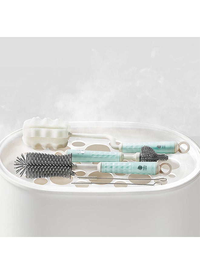 Babycare - Baby Bottle Brush Set – Glacier Blue, 4-Piece Cleaning Kit with Nipple & Straw Brush – Safety Approved for Baby Use