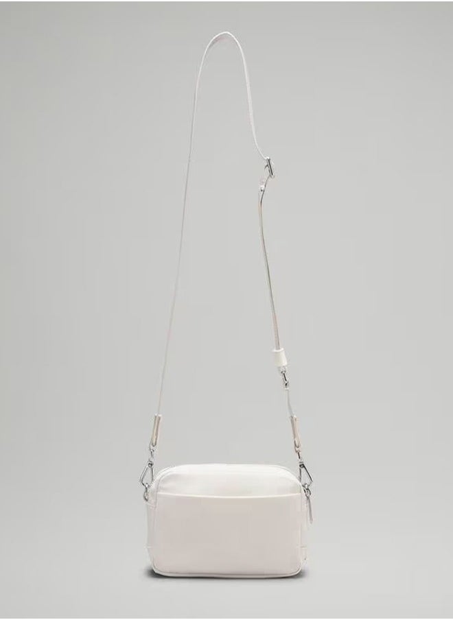 Everywhere Crossbody Bag – Compact and Convenient Belly Bag with Zippered Pockets, Easy-Access Exterior Pocket, and Interior Essentials Pocket for On-the-Go Storage, White
