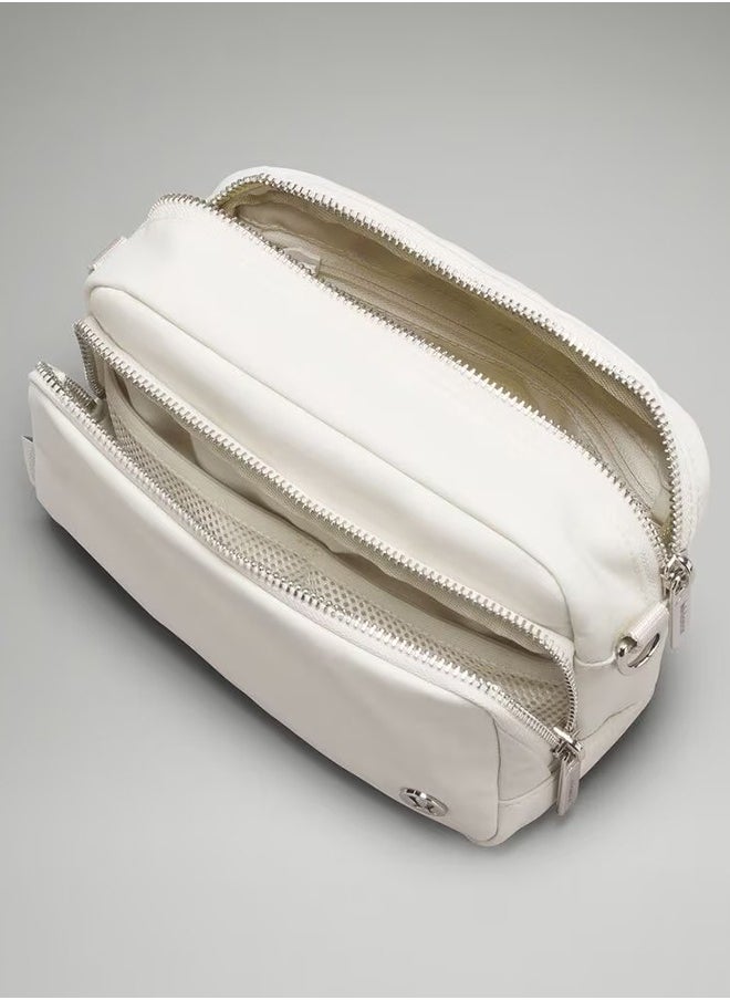 Everywhere Crossbody Bag – Compact and Convenient Belly Bag with Zippered Pockets, Easy-Access Exterior Pocket, and Interior Essentials Pocket for On-the-Go Storage, White