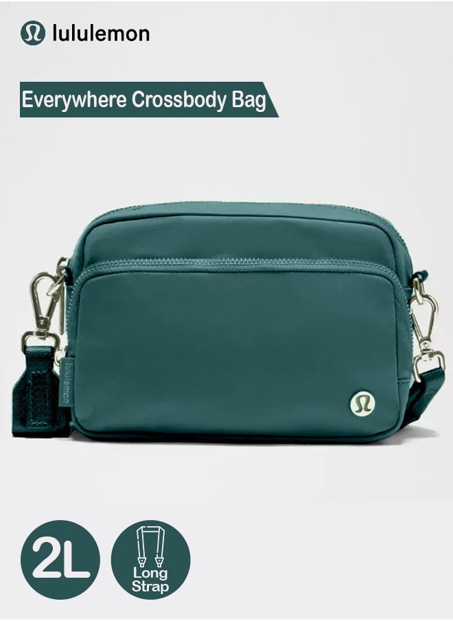 Everywhere Crossbody Bag – Compact and Convenient Belly Bag with Zippered Pockets, Easy-Access Exterior Pocket, and Interior Essentials Pocket for On-the-Go Storage, Green