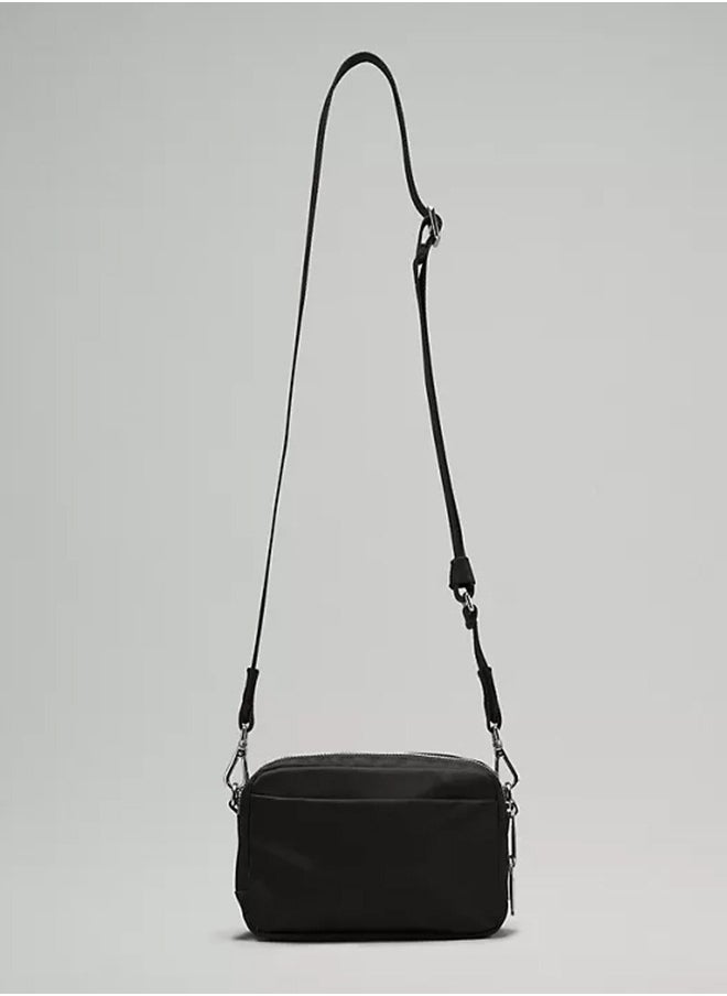 Everywhere Crossbody Bag – Compact and Convenient Belly Bag with Zippered Pockets, Easy-Access Exterior Pocket, and Interior Essentials Pocket for On-the-Go Storage, Black