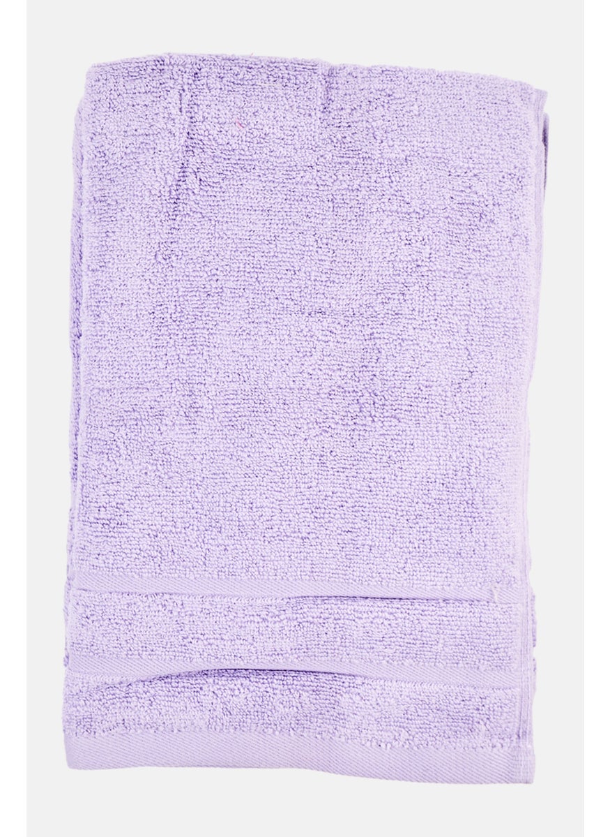 4 Pieces Textured Bath And Hand Towels 68 x 137 cm, Lavender