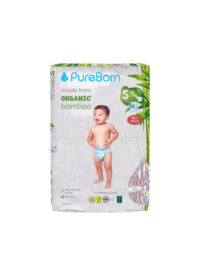 Organic Baby Pant Style Diapers Size-5 11-18 kg Cloud Print