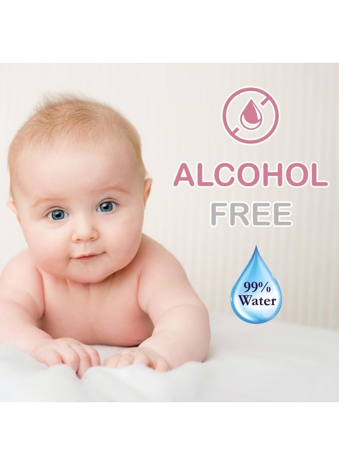 Pack Of 10 AquaWipes 96's 99% AQUA, 0% Alcohol, Ultra Sensitive, Fragrance-Free, Natural Ingredients 1152 Wipes