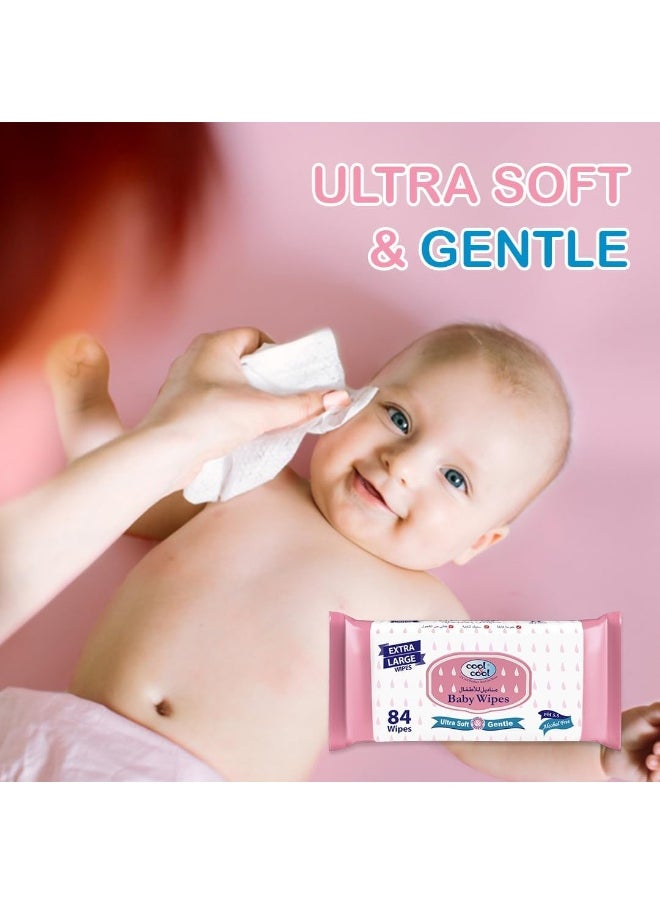Baby Wipes Extra Large 4 x 84 Wipes
