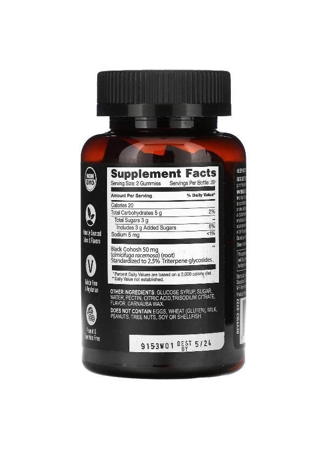 YumVs, Strong Earth Gummies, Black Cohosh Root, Peach, 60 Gummies
