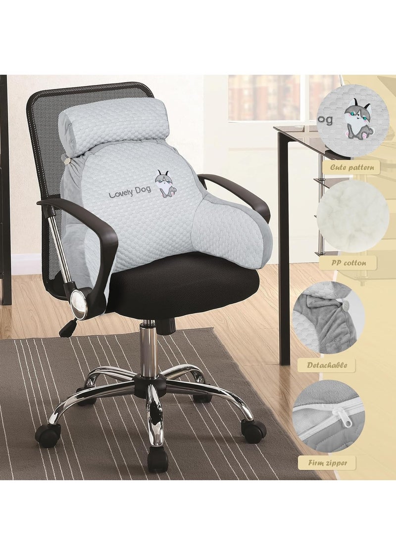 2 In 1 Reading Pillow with Shredded Memory Foam Backrest Pillow with Arm for Home Office，Removable Sofa and Bedside Cushion Soft Reading Back Support Rest Pillow for Work Gaming Watching TV（75×50CM）