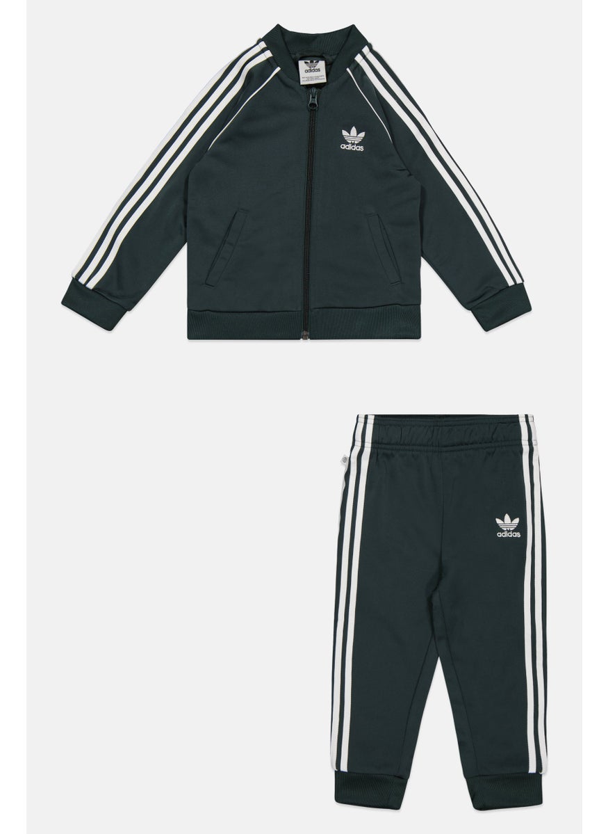 Kids Boy 2 Pcs Brand Logo Tracksuit Set, Green